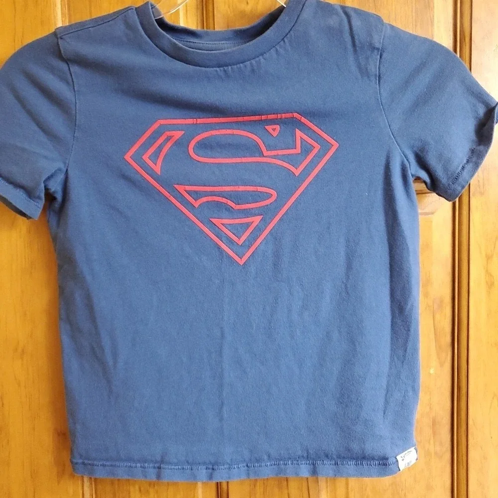 GAP Kids Superman T-Shirt Boys‎ Sz S Blue Graphic DC Comics Superhero Shirt